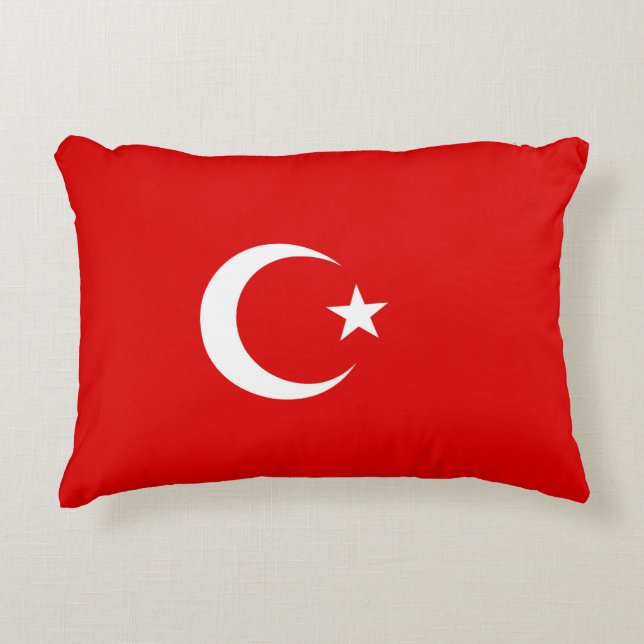 Turkey flag accent pillow (Front)