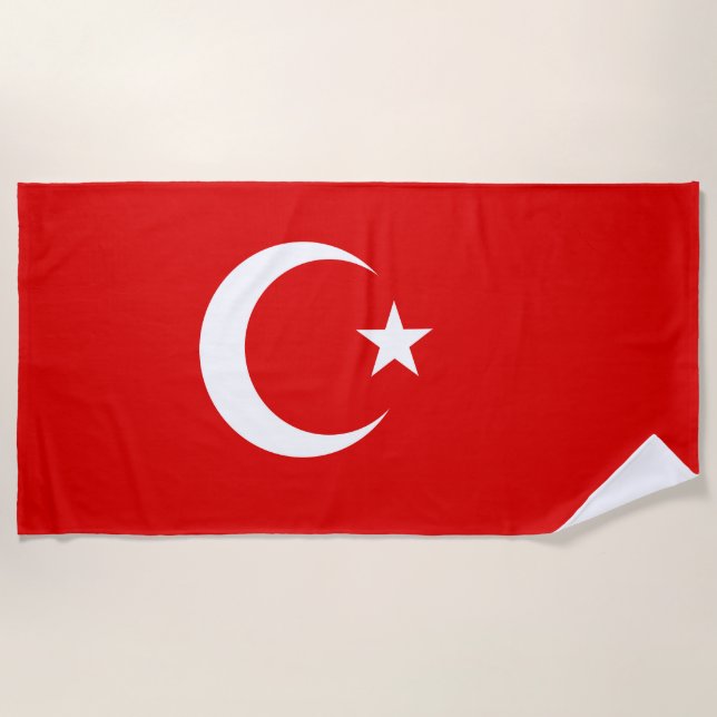 Turkey flag beach towel (Front)