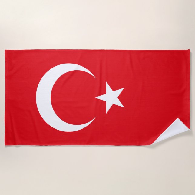 Turkey Flag Beach Towel (Front)