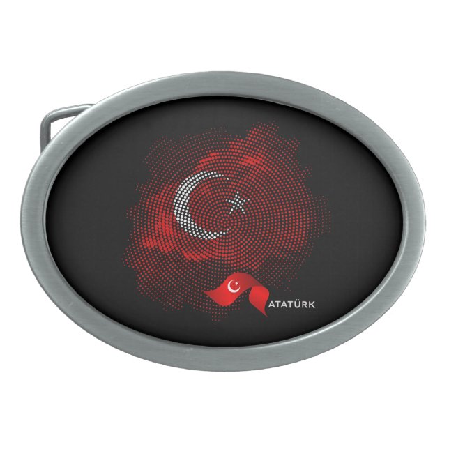 Turkey flag belt buckle (Front)