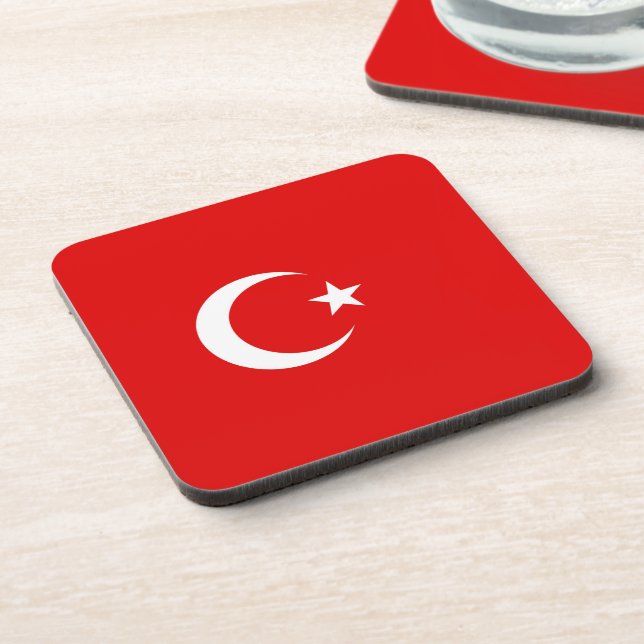 Turkey flag beverage coaster (Left Side)