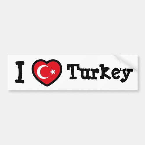 Turkey Flag Bumper Sticker