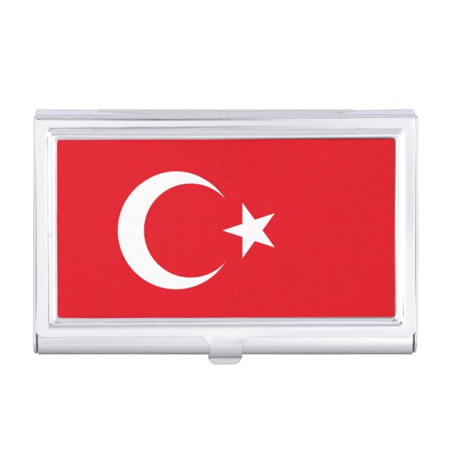 Turkey Flag Business Card Case (Front)