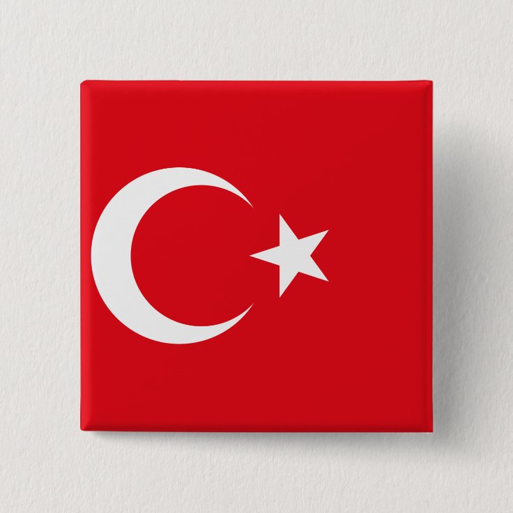 Turkey flag button Zazzle