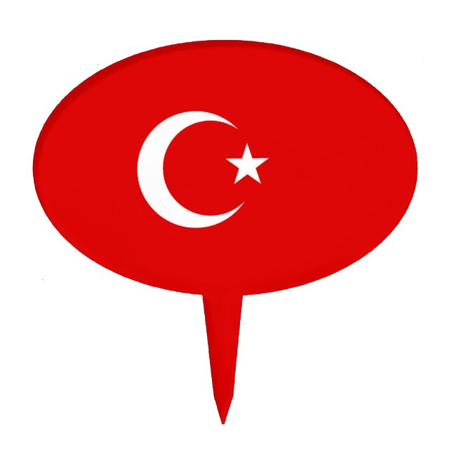 Turkey flag cake topper (Front)
