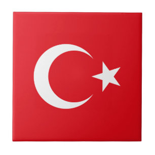 Turkey Flag Ceramic Tile
