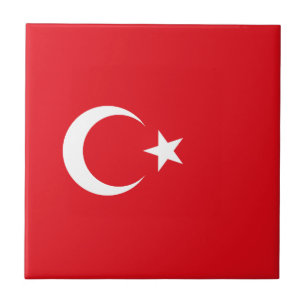 Turkey Flag Ceramic Tile