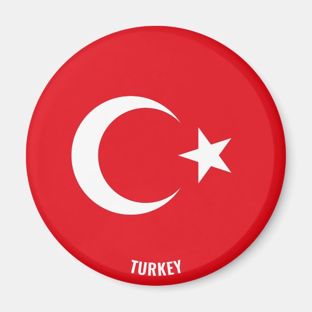 Turkey Flag Charming Patriotic Magnet (Front)