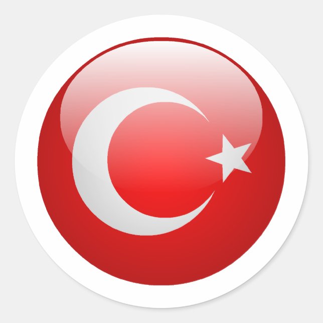 Turkey Flag Classic Round Sticker (Front)