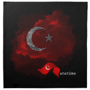 Turkey flag cloth napkin