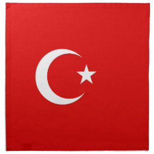 Turkey flag cloth napkin