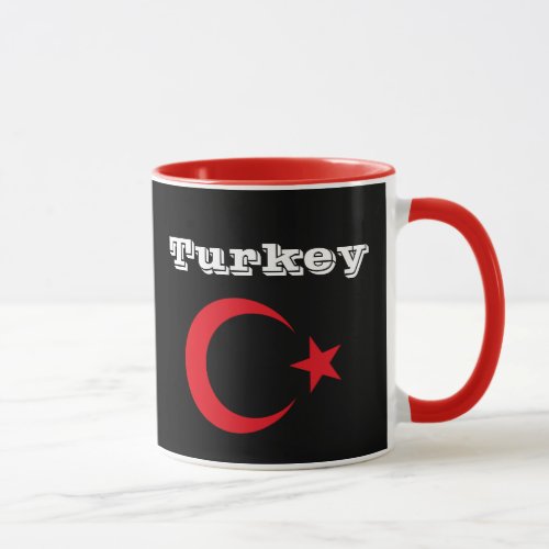 Turkey Flag Coffee Mug  Trkiye Kahve Kupa