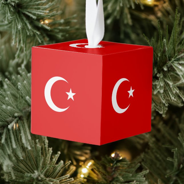 Turkey flag cube ornament (Tree)
