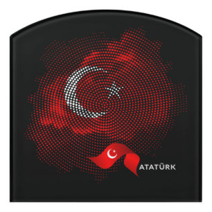 Turkey flag door sign