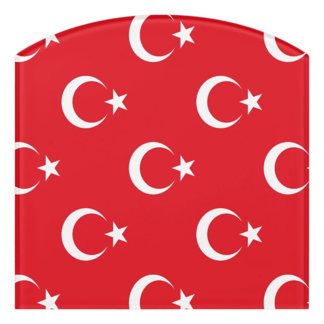 Turkey Flag Door Sign (Contour Front)