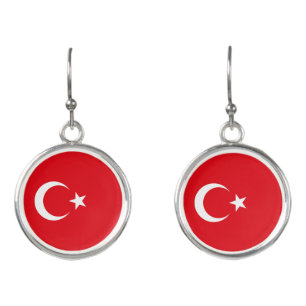 Turkey Flag Earrings