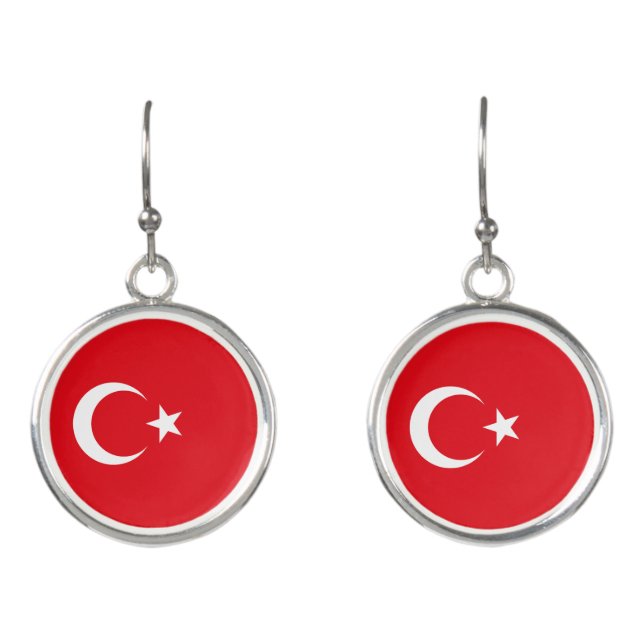 Turkey Flag Earrings (Front)