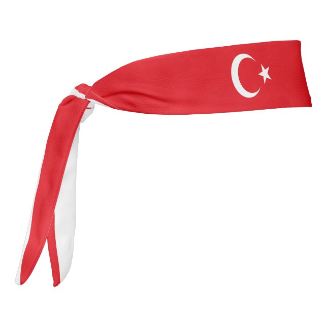 Turkey Flag Elegant Patriotic Tie Headband (Rotate 270)