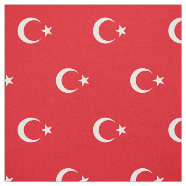 Turkey Flag Fabric (Swatch)