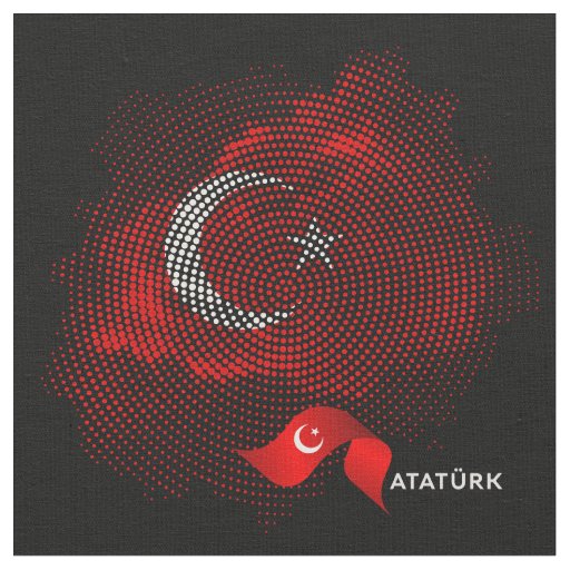 Turkey flag fabric