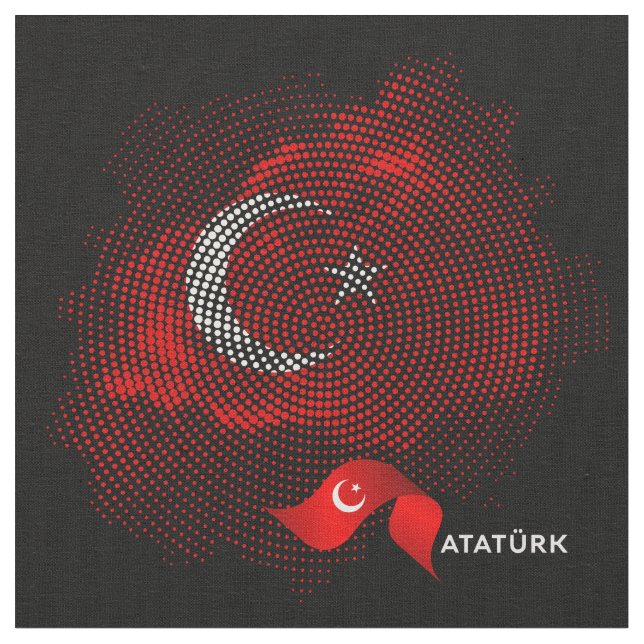 Turkey flag fabric (Close Up)