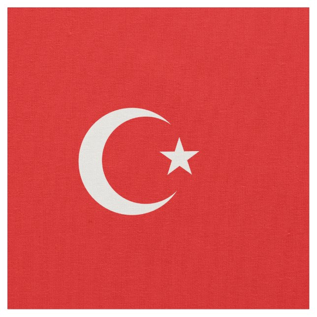Turkey flag fabric (Close Up)