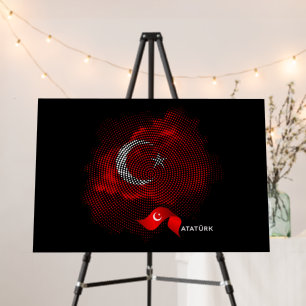 Turkey flag foam board
