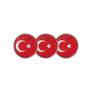 Turkey flag golf ball marker
