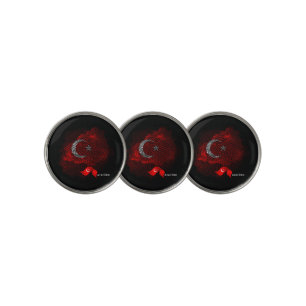 Turkey flag golf ball marker