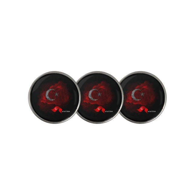 Turkey flag golf ball marker (3 Up)