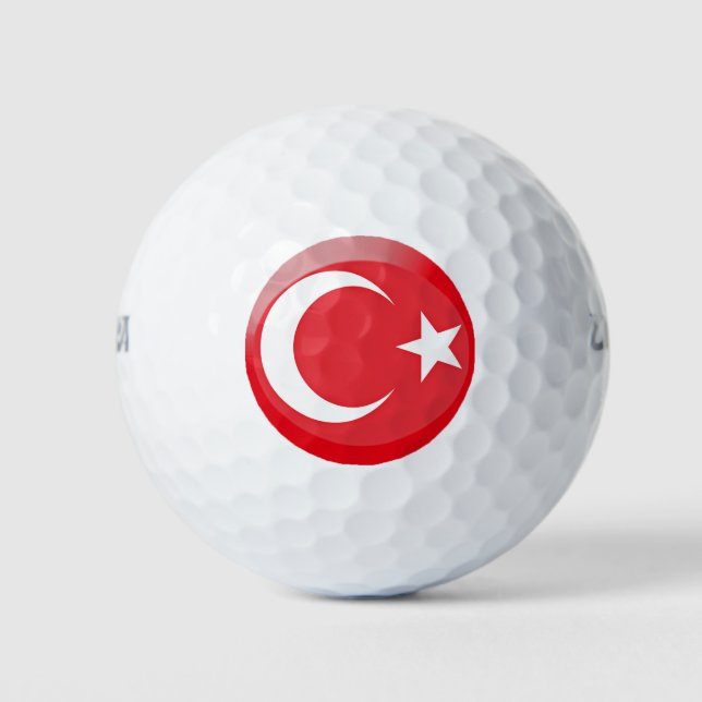 Turkey flag golf balls (Front)