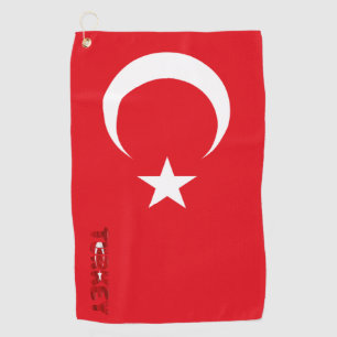Turkey flag  golf towel