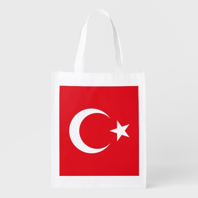 Turkey Flag Grocery Bag (Front)
