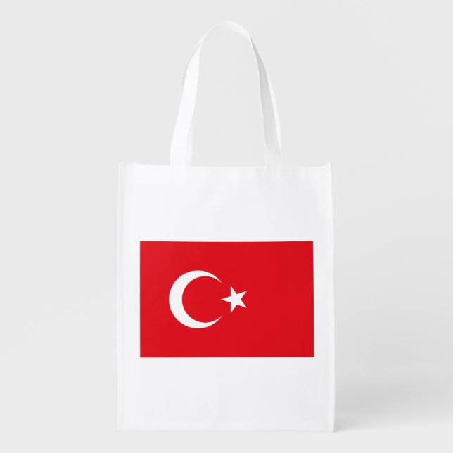 Turkey Flag Grocery Bag (Front)