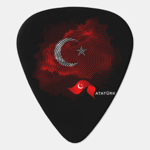 Turkey flag guitar pick