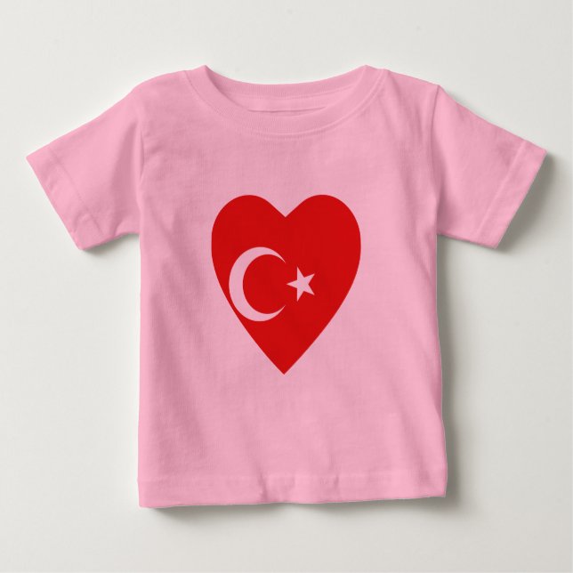 Turkey Flag Heart T-Shirt (Front)