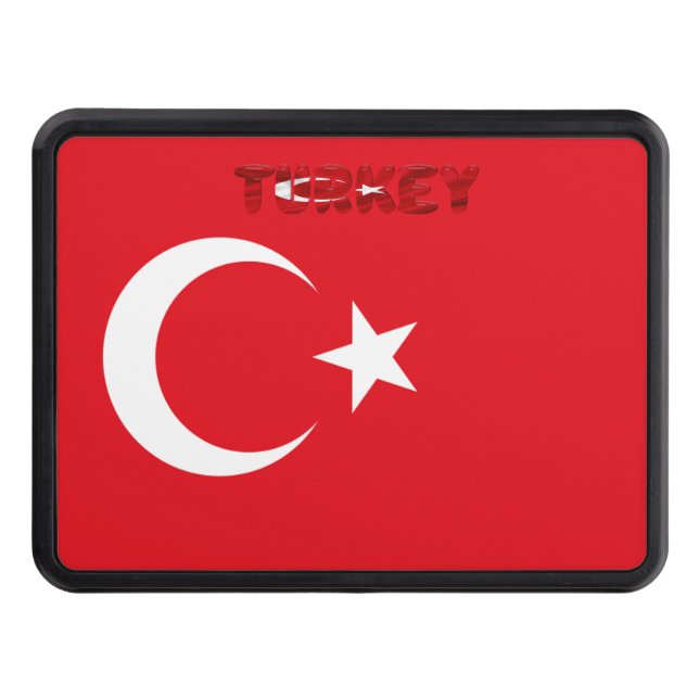 Turkey flag  hitch cover (Front)