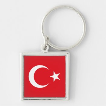 Turkey Flag Keychain by flagart at Zazzle