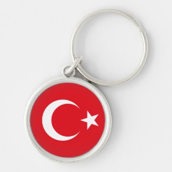 Turkey Flag Keychain by flagart at Zazzle