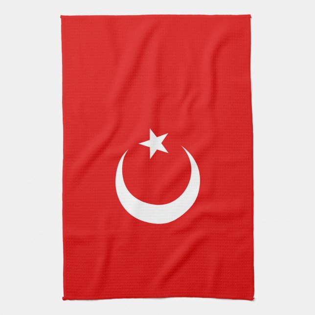 Turkey flag kitchen towel (Vertical)
