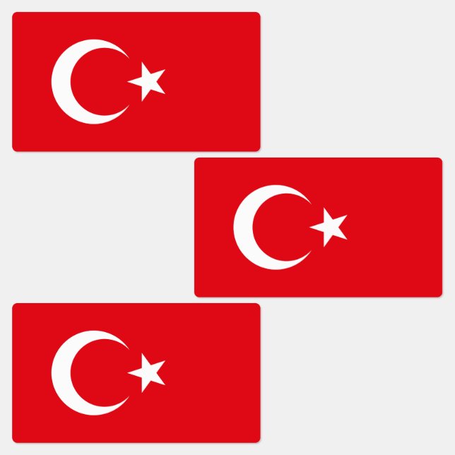 Turkey Flag Labels (Group)