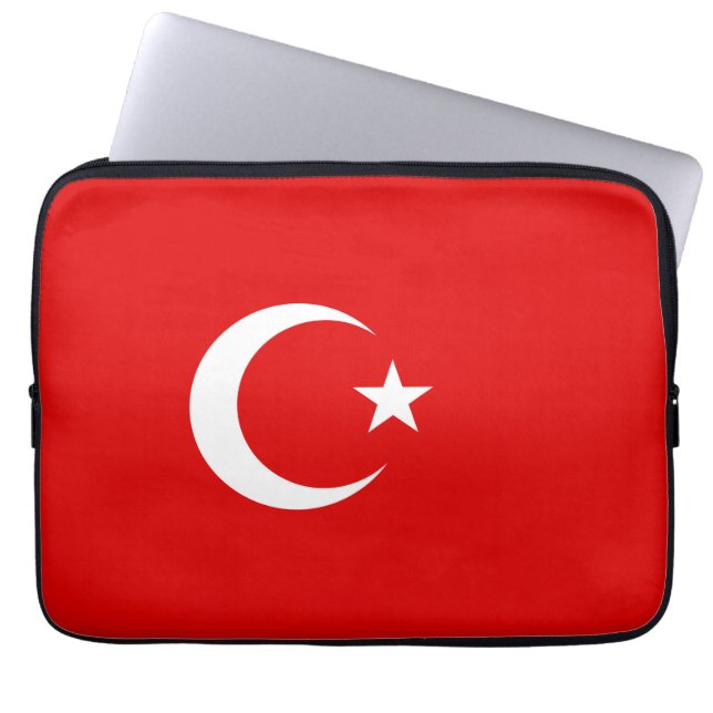 Turkey flag laptop sleeve (Front)