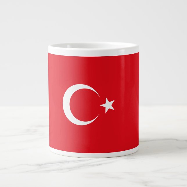 Turkey Flag Large Coffee Mug (Front)