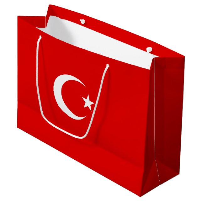 Turkey flag large gift bag (Front Angled)