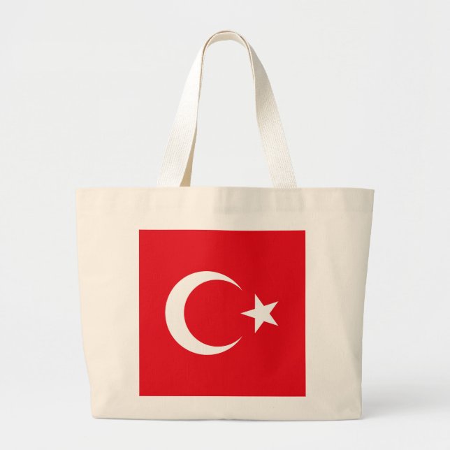Turkey Flag Large Tote Bag (Front)