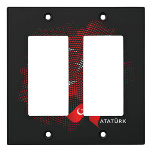 Turkey flag light switch cover