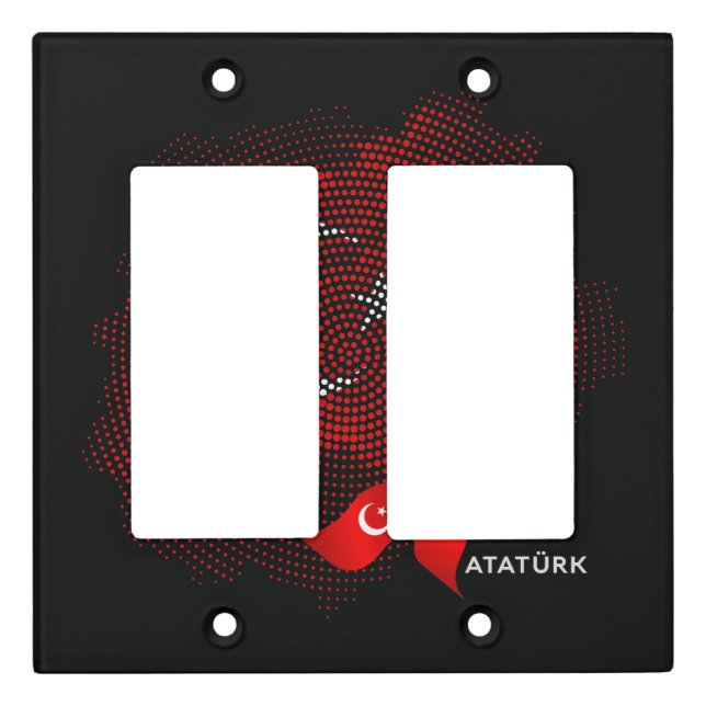 Turkey flag light switch cover (Front)