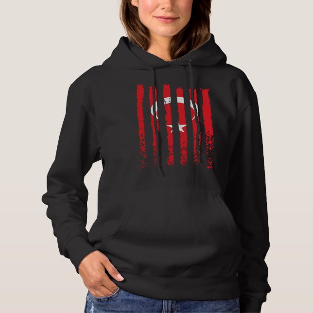 Turkey flag love proud turkish people BACKPRINT Hoodie (Front)