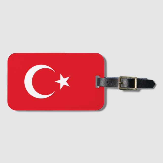 Turkey Flag Luggage Tag (Front Horizontal)