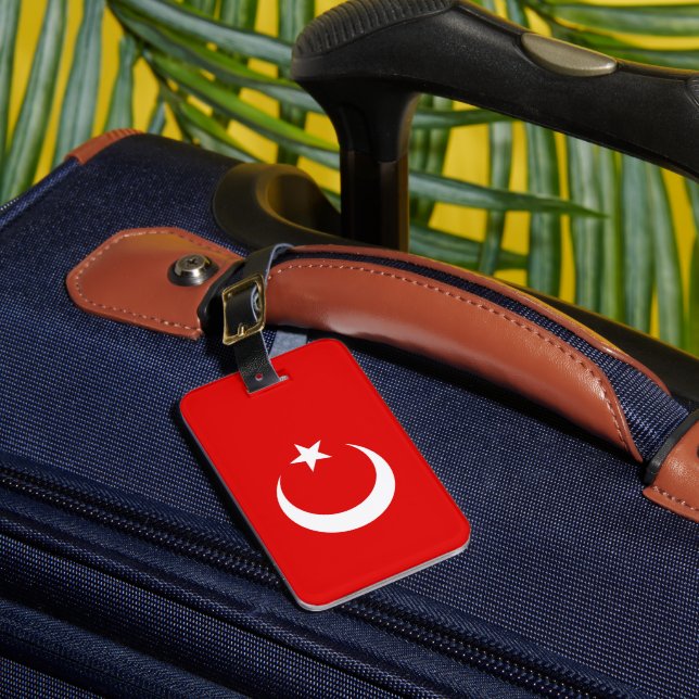 Turkey flag luggage tag (Front Insitu 1)